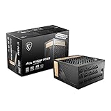 MSI Meg AI1300P PCIE5 Fuente de Alimentación 1300W, 80+ Platinum, ATX 3.0 Totalmente Modular, Soporte GPU PCIe 5.0, Ventilador 120 mm