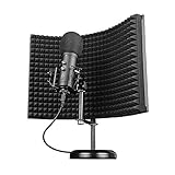 Trust Gaming 23874 GXT Micrófono Profesional con Pantalla Absorbente GXT 259 Rudox, Micrófono USB de Condensador para Cantar, Estudio, Grabación, PC, Podcast, Streaming, Voz, Youtube