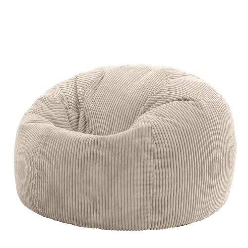 Icon Kingston Sitzsack, Beige, Sitzsack Sessel, Cord Sitzsack,...