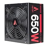 ABYSM Gaming Fuente De Alimentación MORPHEO ATX 650W 80 Plus Gold Full Modular con Condensadores Japoneses, PFC Activo, Raíl Único De +12V, Ventilador 140 mm con Control PMW Silencioso