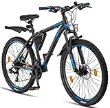 Licorne Bike Effect Premium Mountainbike Aluminium Scheibenbremse/V-Bremse Fahrrad für Jungen, Mädchen, Herren und Damen - 21 Gang-Schaltung - Herrenrad