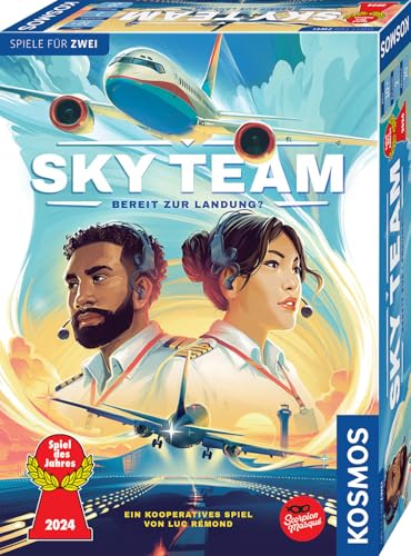 KOSMOS 684044 Sky Team - Bereit zur Landung? Spiel des Jahres 2024, kooperatives Spiel für 2 Personen ab 10 Jahre, Strategies