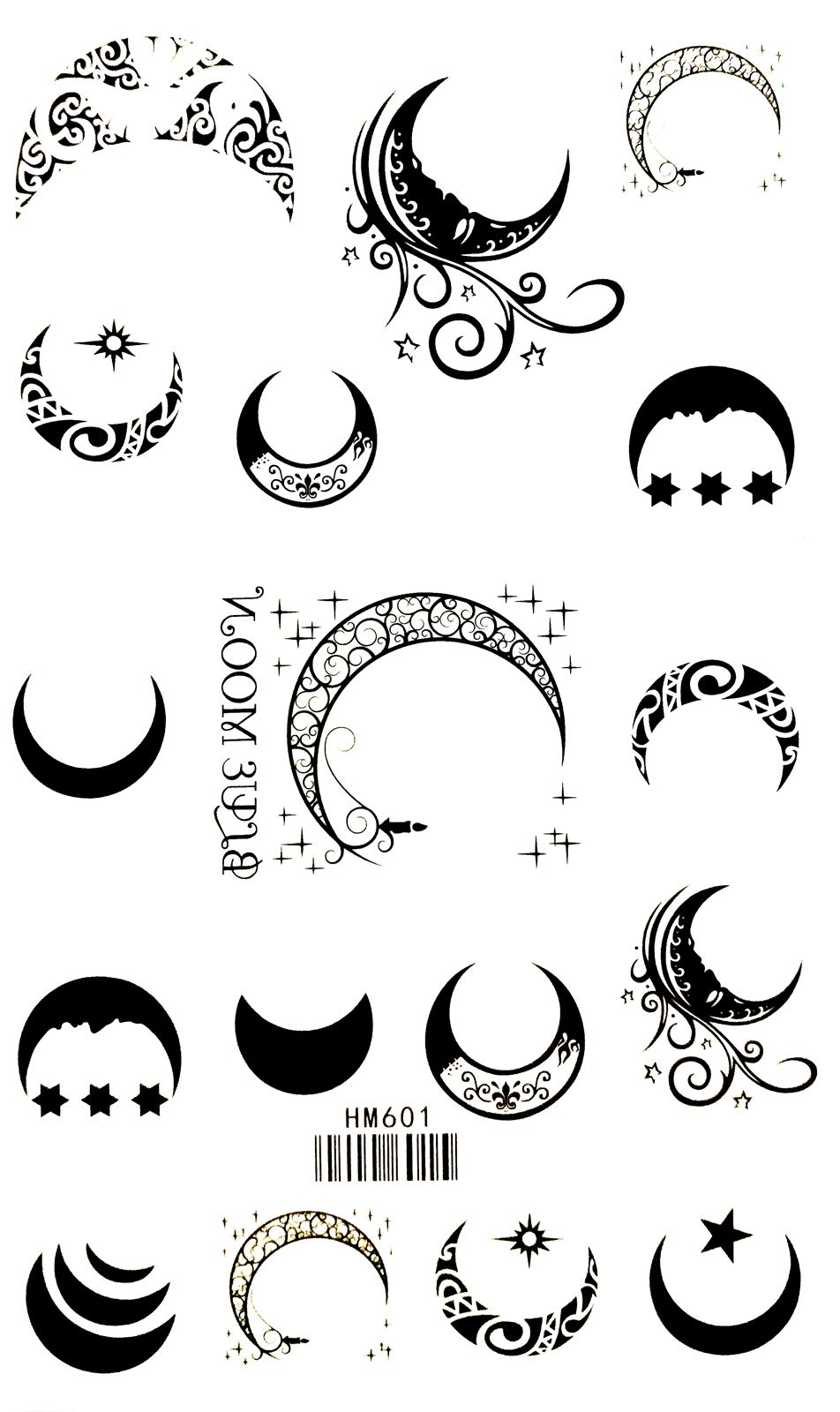 Wildflower Crescent Moon Temporary Tattoo  moon tattoo  wildflower tattoo