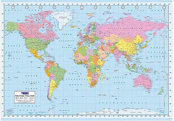 Political World Map - Maxi Poster - 61cm x 91.5cm : Amazon.co.uk: Home ...