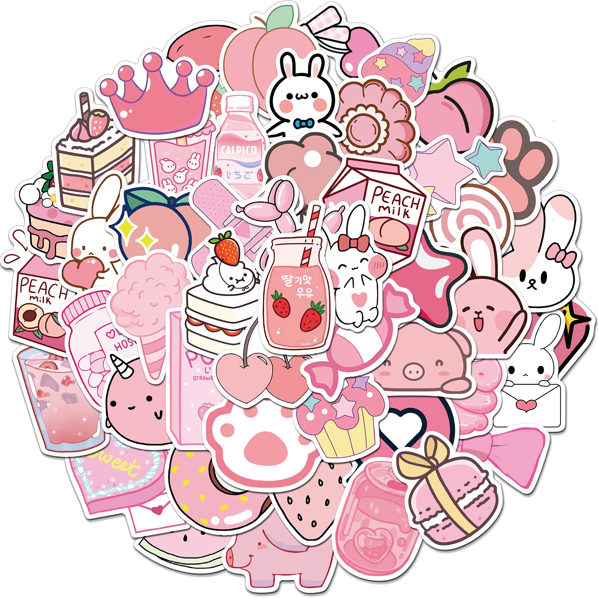 Pink cute stickers pink collection in shades of pink for a cute and girly touch