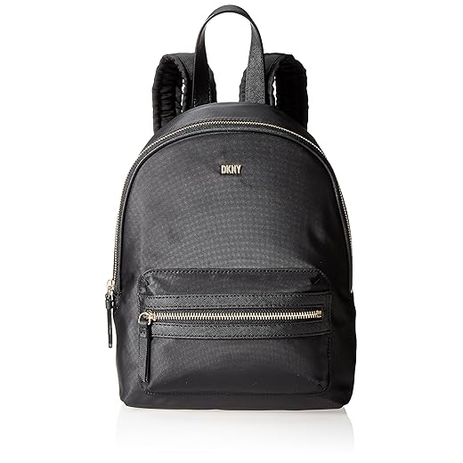 DKNY Damen Casey Medium Rucksack, Schwarz/Gold, (50er Pack)