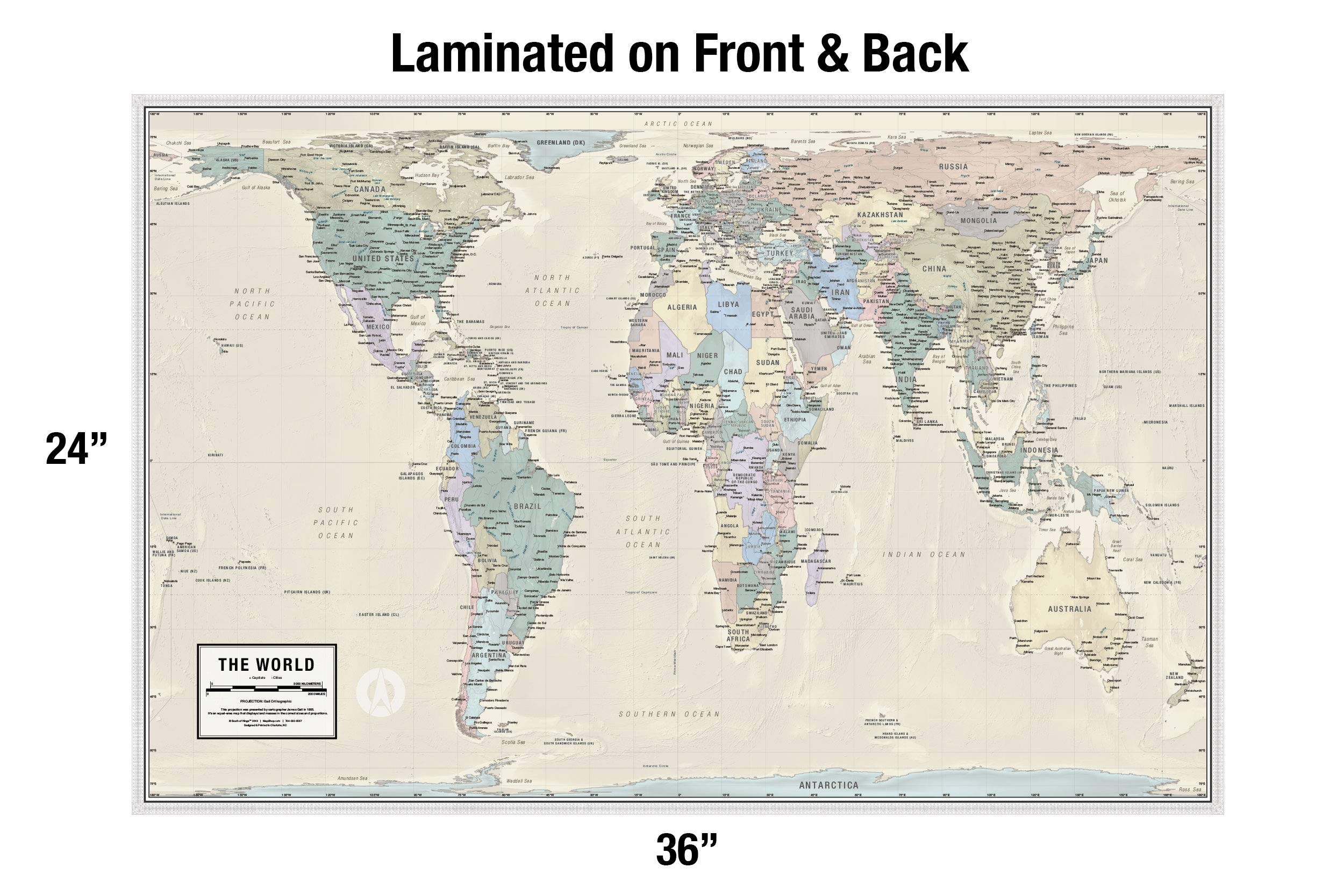 World Map To Scale Accurate