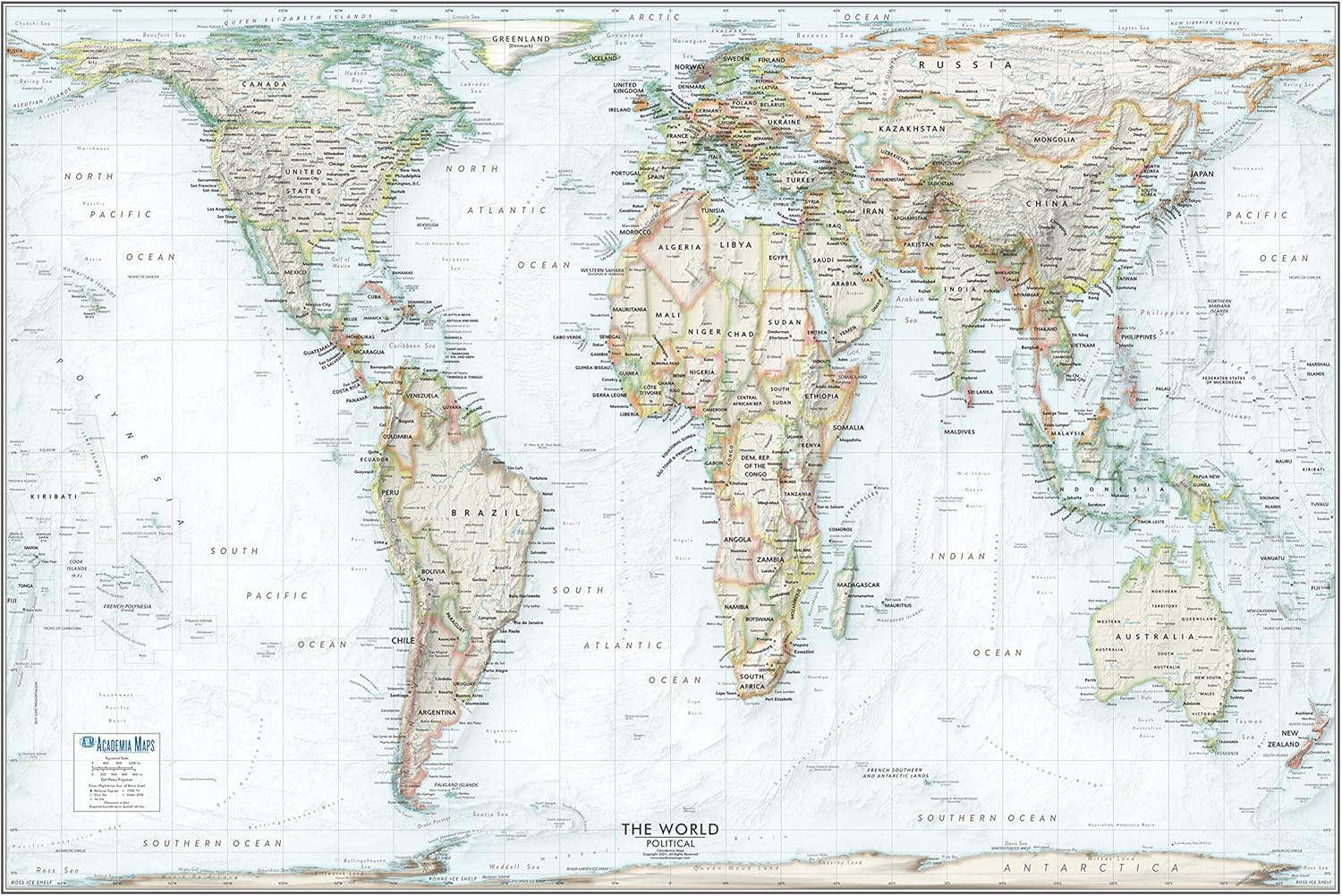 Peters Projection Map | An Accurate World Wall Map | Philippines | Ubuy