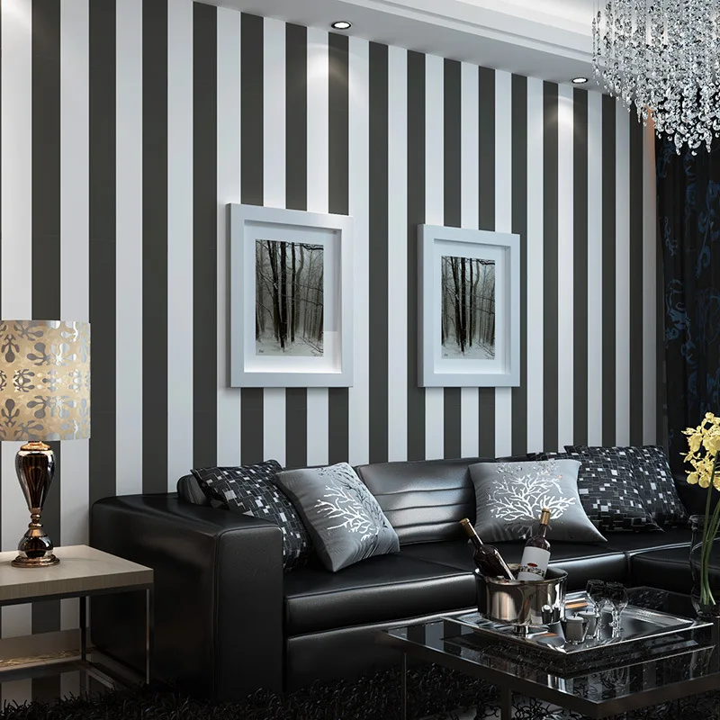 Black And White Striped Wallpaper