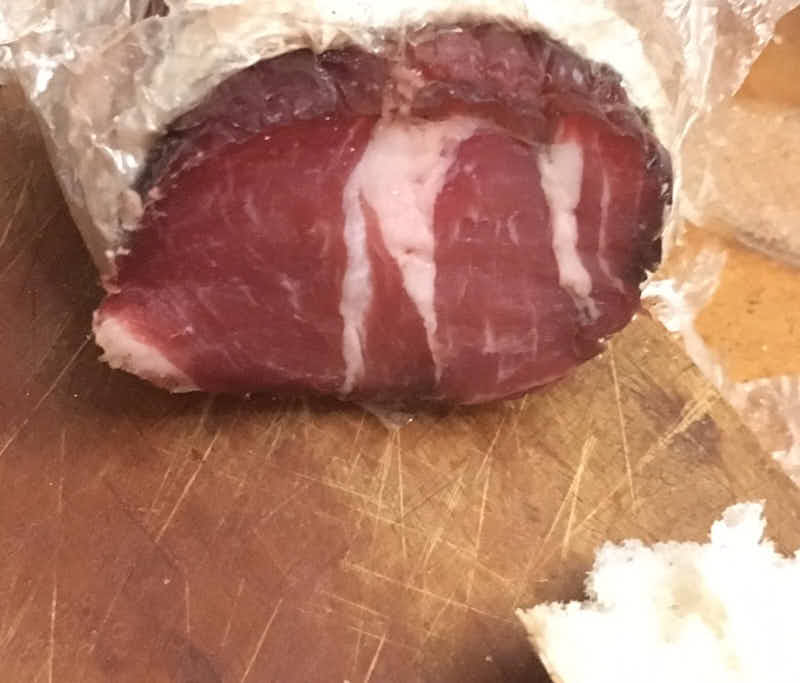 Homemade Capicola closeup