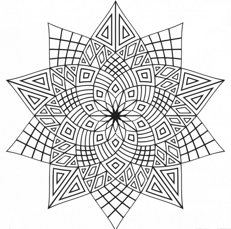 Mandala Vorlage geometrische Motive