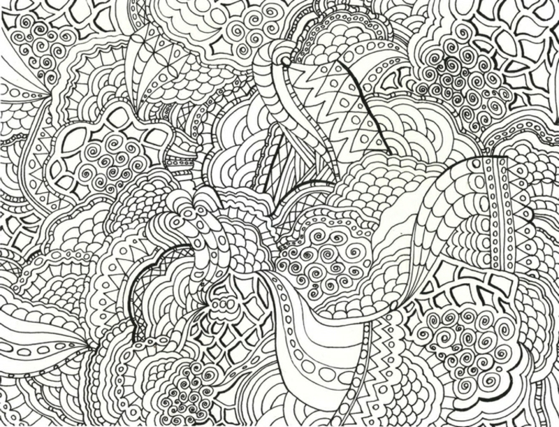 Ausmalbilder Erwachsene Zentangle kompliziertes Bild