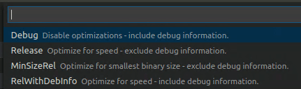 Select debug variant type