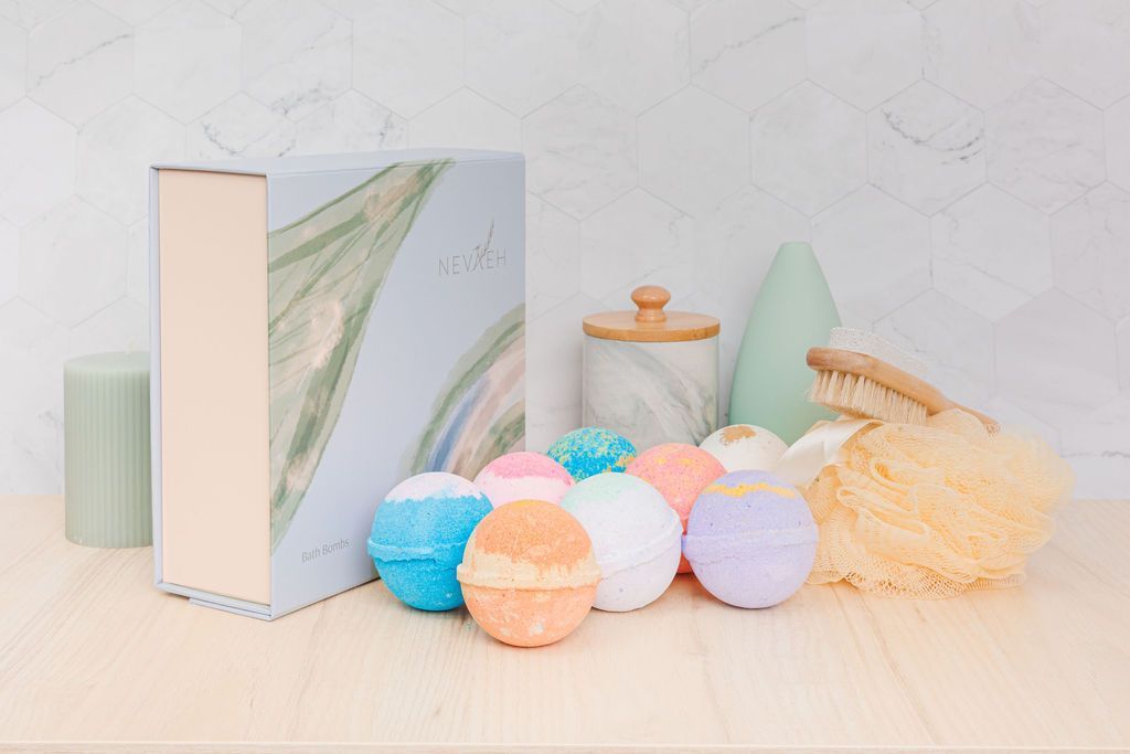 Nevaeh Bath Bombs Custom Printed Magnetic Closure Box