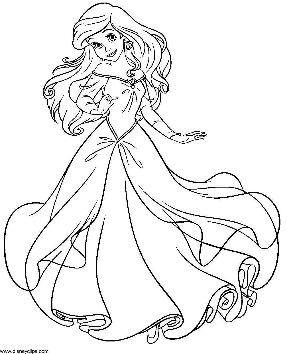 Free Printable Ariel Coloring Pages