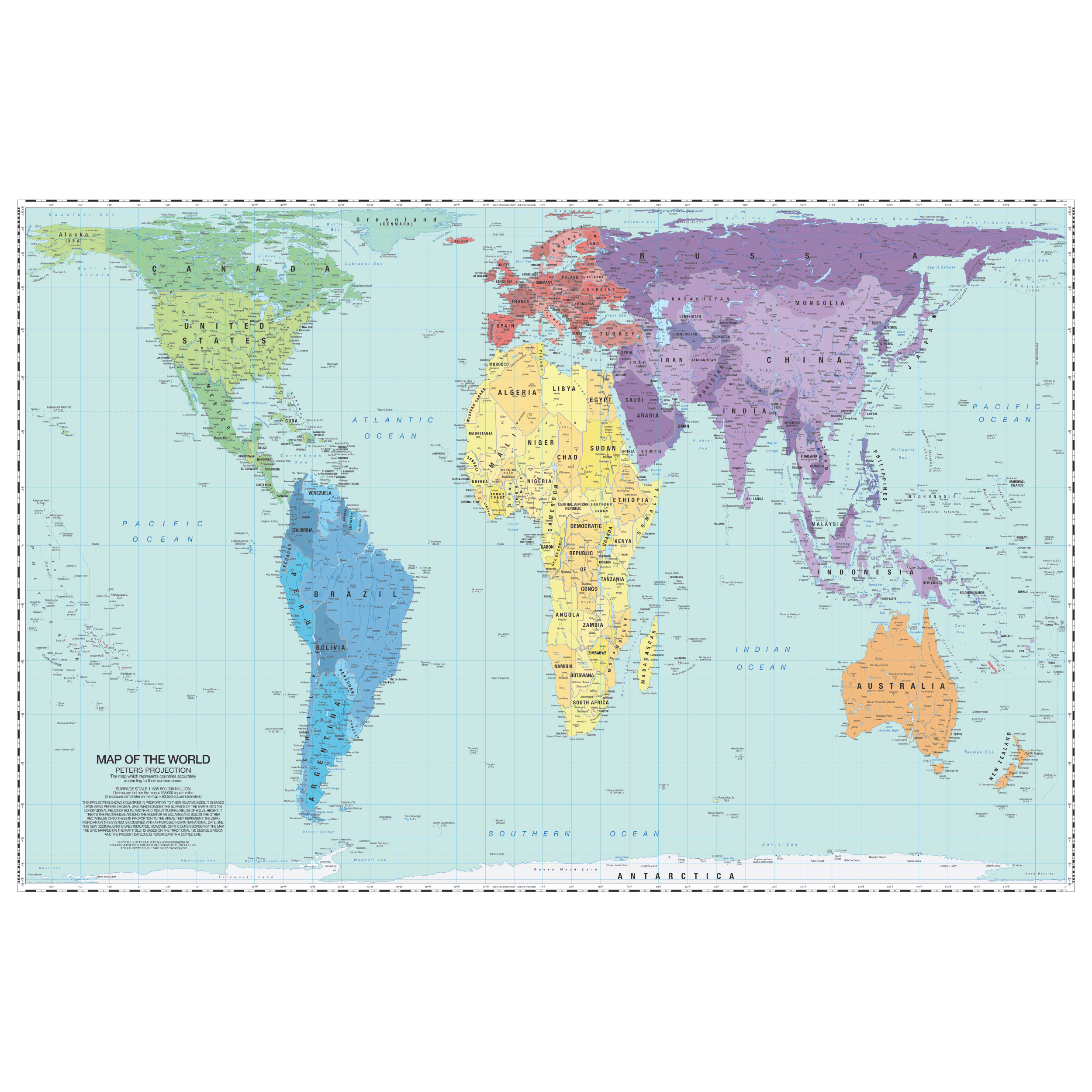 Peters Map Of World - Venus Jeannine