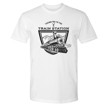 Yellowstone Taking You to the Train Station Adult Short Sleeve T-Shirt