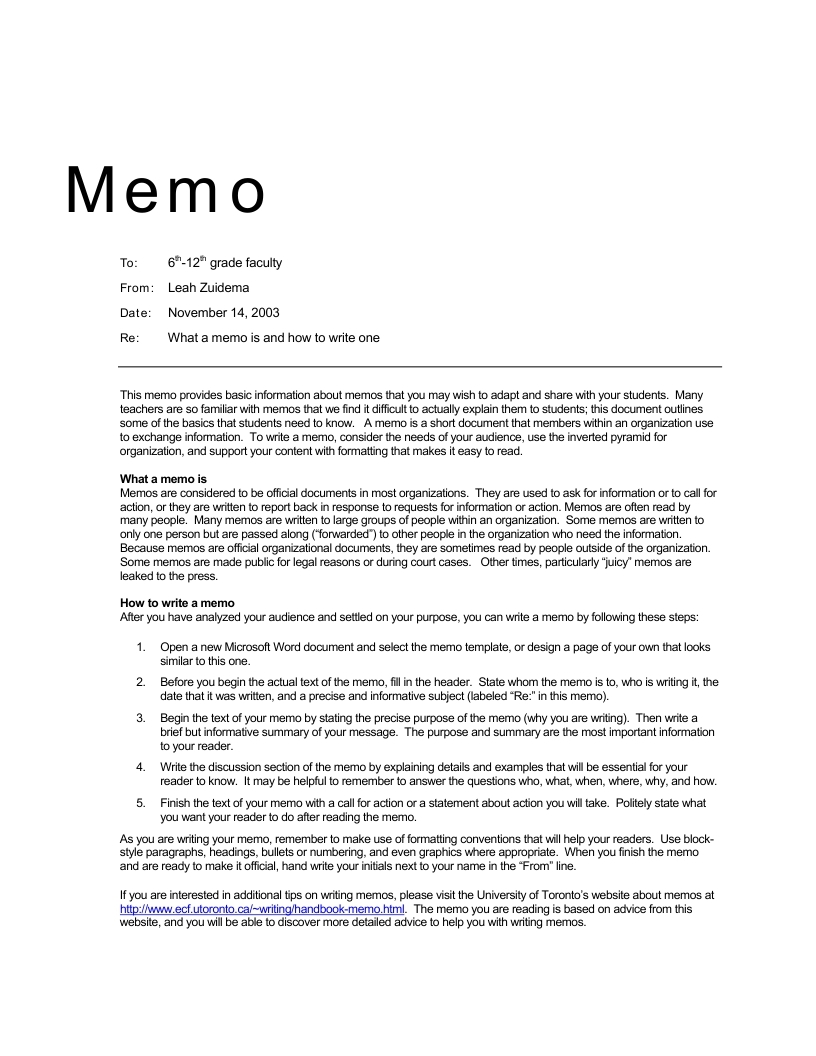 Memo Template - Fotolip