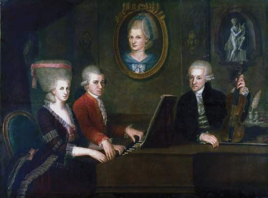 the Mozart family; Wolfgang Amadeus Mozart