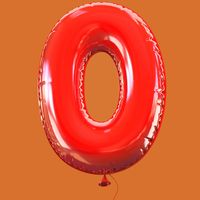 number zero, 0 balloon