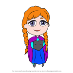 How to Draw Chibi Anna from Frozen