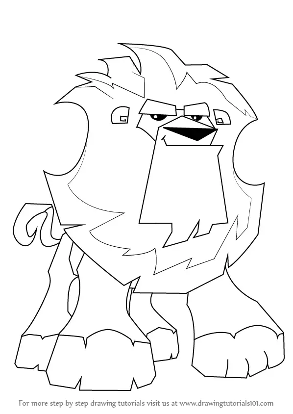 How to Draw Lion from Animal Jam (Animal Jam) Step by Step ...