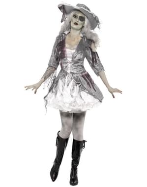 Grey Ghost Pirate Costume for Women