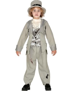 Grey Zombie Groom Costume for Boys