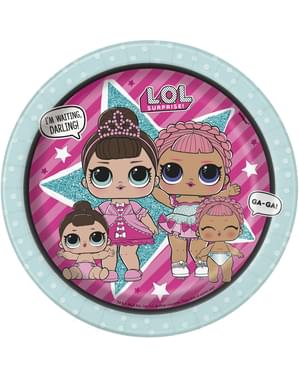 8 LOL Surprise desserttallerkner (18cm) - LOL Friends