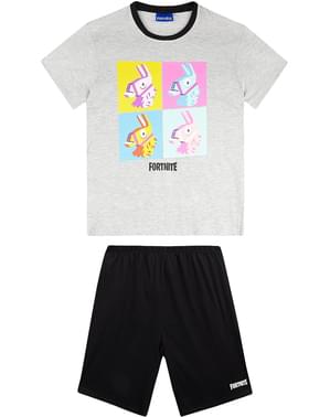 Pijama Fortnite gris infantil