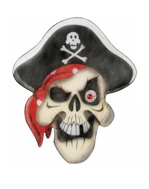 Piratentotenkopf in Chiffon mit Steinaugen