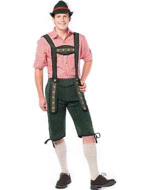 Oktoberfest Lederhosen for Men in Green