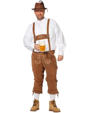 Deluxe beige lederhosen for men