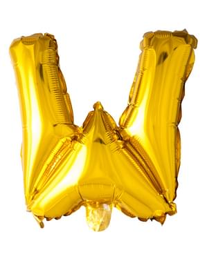 Gold Letter W Balloon (102 cm)