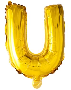 Gold Letter U Balloon (102 cm)