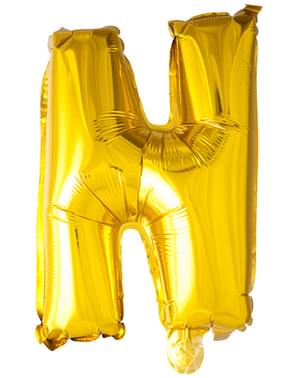 Gold Letter N Balloon (102 cm)