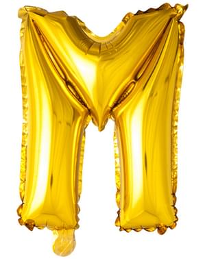 Gold Letter M Balloon (102 cm)