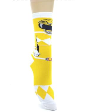 Yellow Power Ranger Socks for Adults