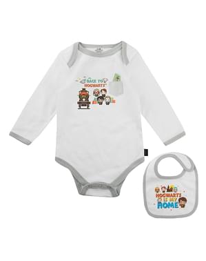 Harry Potter “Hogwarts” Baby Grow and Bib for Babies