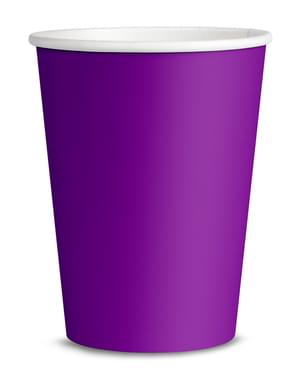 8 vasos color morado - Colores lisos