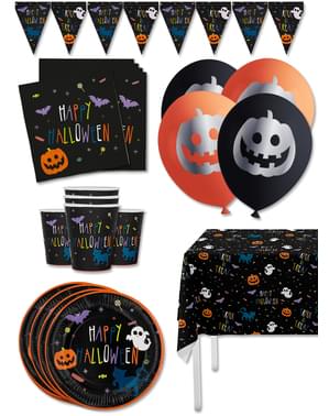 Kürbis Party Deko Kit Premium für 8 Personen - Happy Halloween