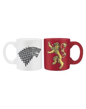 2 mini tasses Stark et Lannister - Game of Thrones