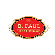 a gold and diamond logo for b. paul