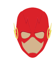 a cartoon illustration of the flash 's face