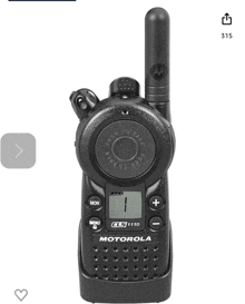 a motorola walkie talkie with the number 1 on the display