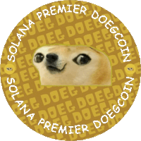 a doge coin that says solana premier doge coin on it