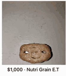 a picture of a nutri grain e.t cereal with a smiling face on it