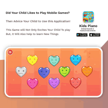 a screenshot of a kids piano app on a phone screen