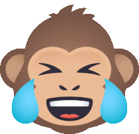 a monkey with tears running down its face is laughing