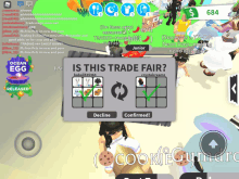 a screen that says is this trade fair